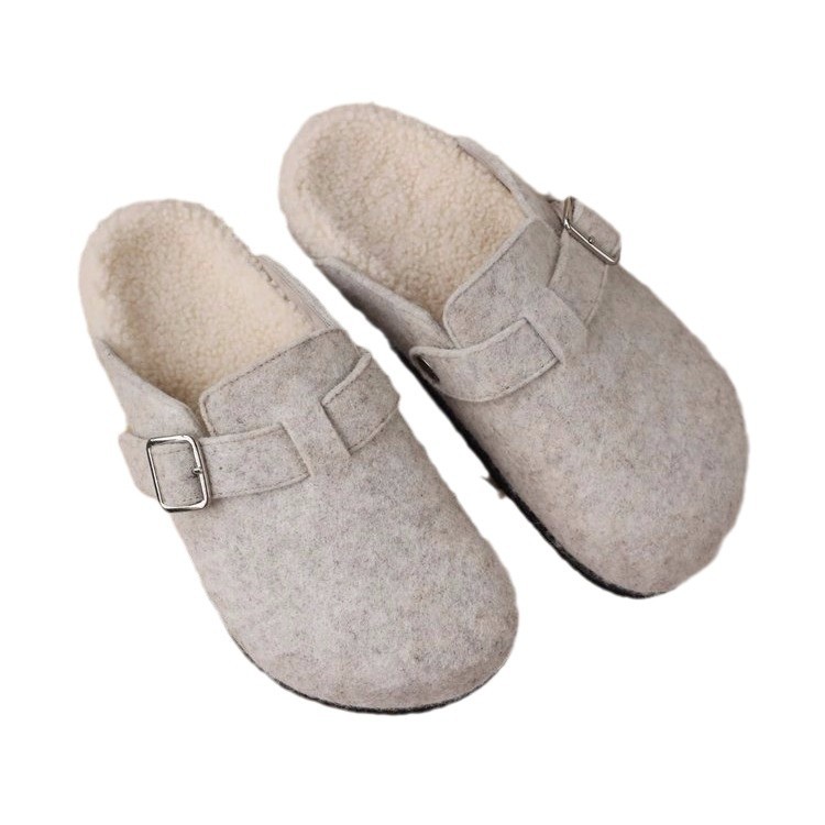 Designer shoes Winter Thick soled Versatile Casual Boken Shoes Felt Suede Wool Trendy Solid Color Retro Cotton Shoes for woman