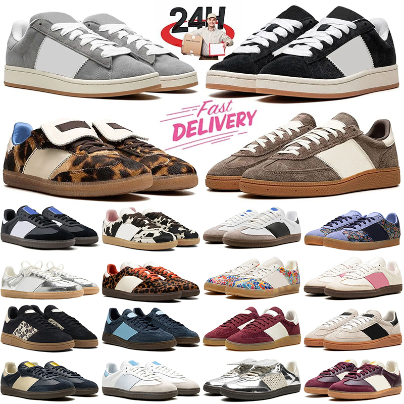 aaa+ platform designer casual shoes leopard print vegan Black White Gum Nylon Silver leather Red cream mens womens trainers outdoor sports sneakers