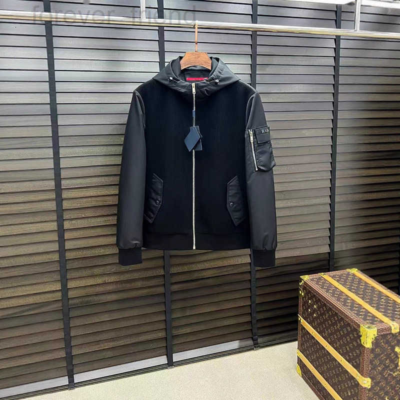 Men's Jackets designer High-End Clothing Autumn New Design with Zipper Pockets on Sleeves Hooded Versatile Jacket Coat TWF8