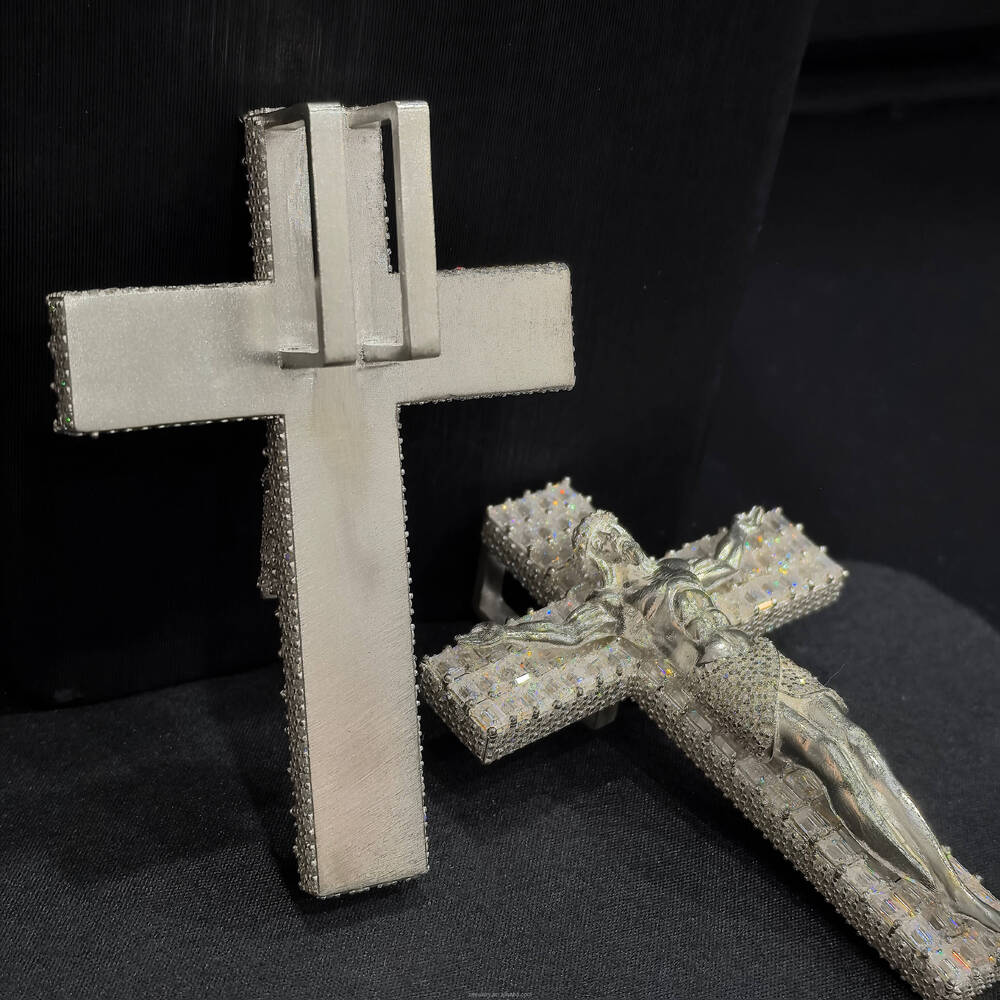 Christmas Gift Iced Out Hip Hop Chain S925 Silver 18k Gold Plated Moissanite Jesus Cross Pendant