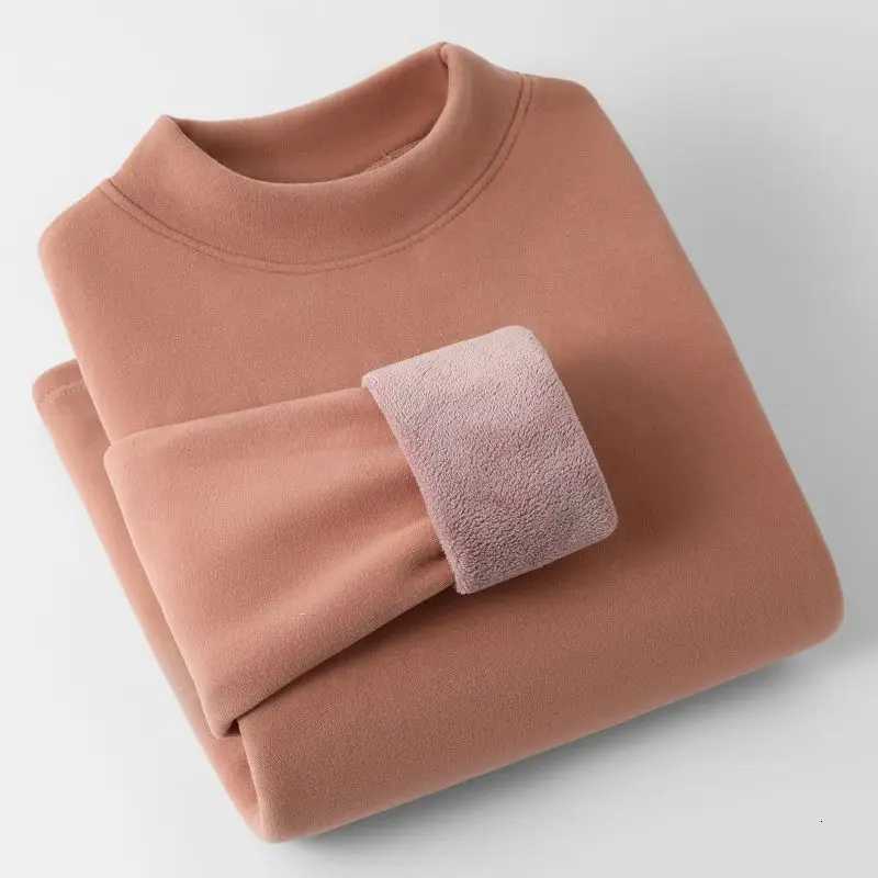 Thermal Wear for Women Long Sleeve Tops Thickened Plus Fleece Warmth Thermal Bottoming Tees Constant Heating Turtleneck Sweater T251018