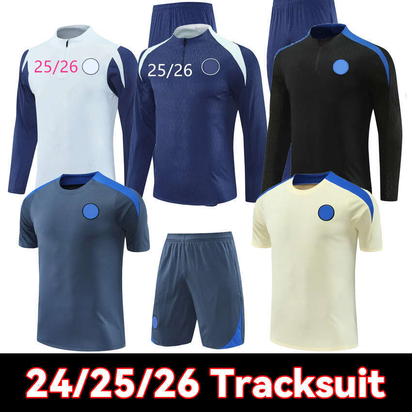 2025 2026 Inter Men kids soccer football tracksuit sets DZEKO GIROUD BARELLA LAUTARO SKRINIAR BELLANOVA DE VRIJ 23 24 training Tracksuit