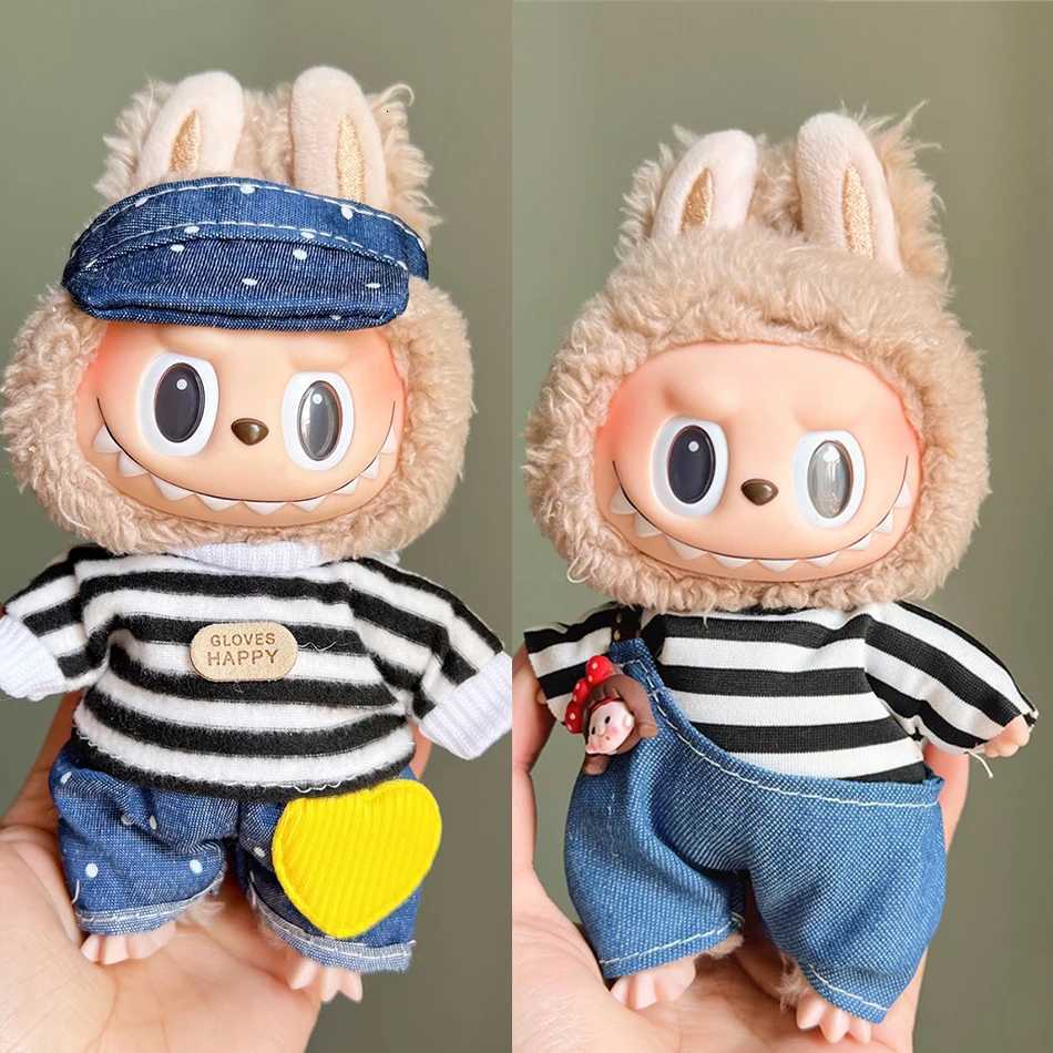 Labubu Clothes Fashion Overalls Labubu Idol V1 V2 Dolls Clothing Accessories 1517cm Plush Doll Universal Toy Gifts Hot In StockT251018