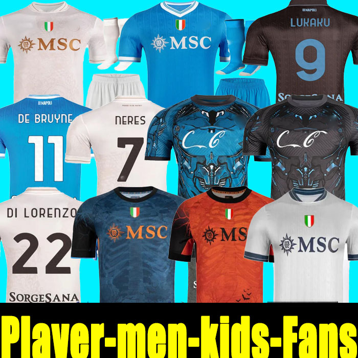 LUKAKU DE BRUYNE NapoliES 25 26 soccer jerseys Maglia LANG LUCCA 2026 BEUKEMA NERES Football Shirts McTOMINAY jersey top kit men kids Training Shirt S-4XL