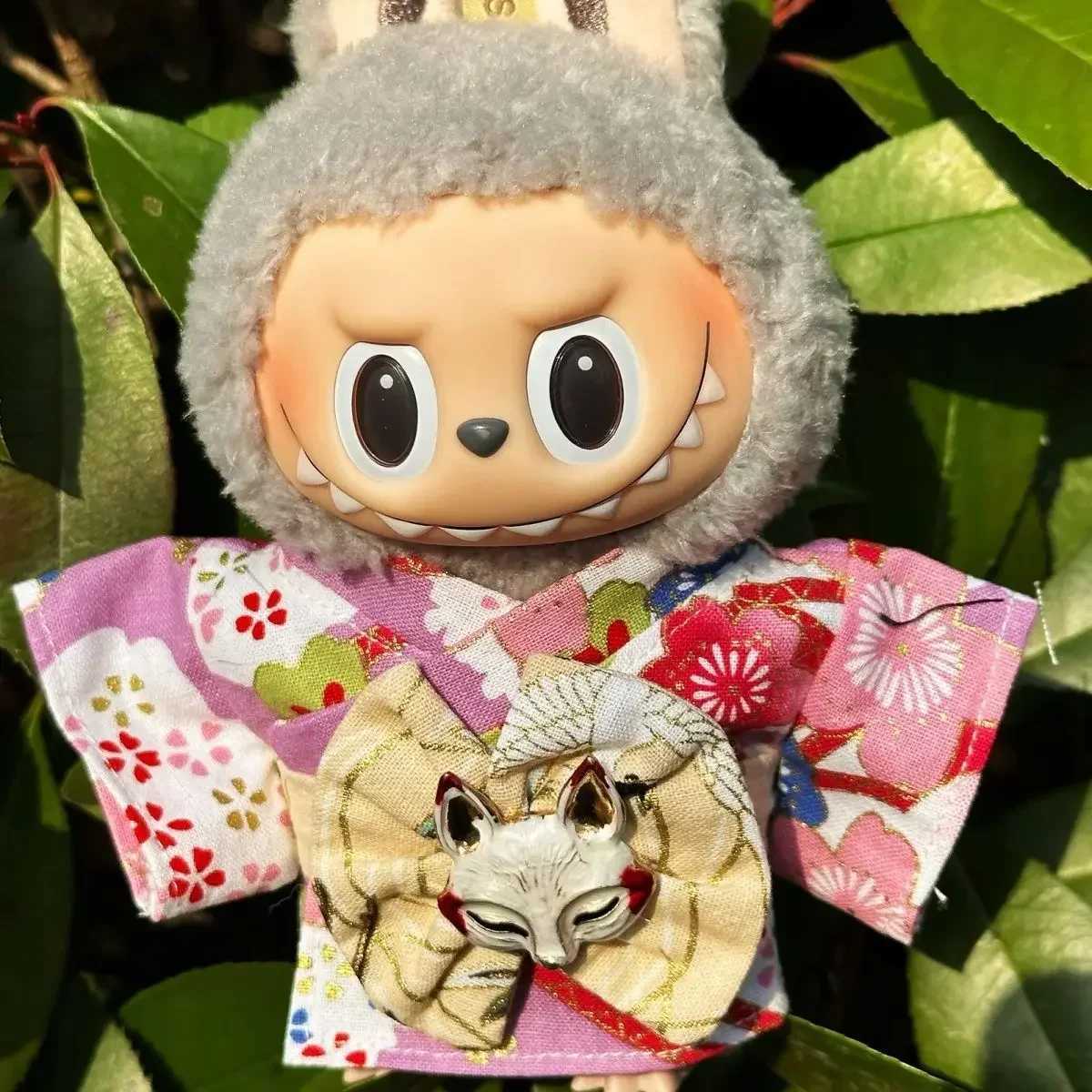 17cm Labubu Idol Doll Kimono Hoodie Outfit Japanese Style Clothing with DIY Accessories Cute Plush Doll Clothes Gift SetT251018