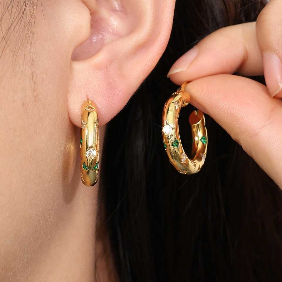 ZAKOL Y2K Trendy U Shape Stainless Steel Round Earrings For Women Girls Gold Color Imitation Pearl Crystal Ears Jewelry Gifts Y251018