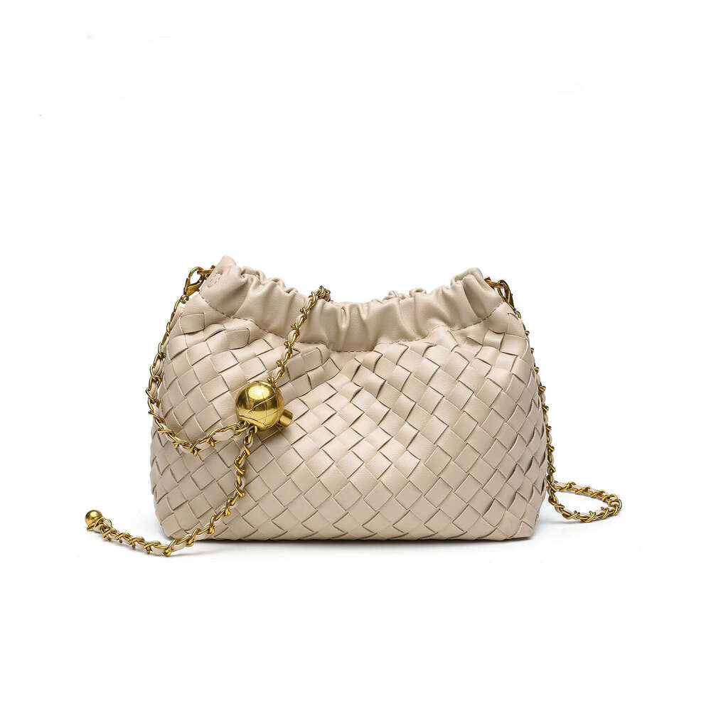 free shipping designer bags New Fashion Handwoven Small Gold Ball Pleated Cloud for Women Commuting Versatile Single Shoulder Crossbody Chain Bag