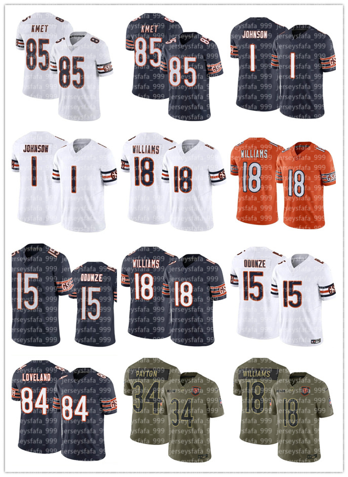 NFL Bears Jersey Walter Payton Brian Urlacher Mike Ditka 18 Caleb Williams Odunze D'Andre Swift 2 DJ Moore Travis Homer DeAndre Carter Kmet Colston Loveland Football
