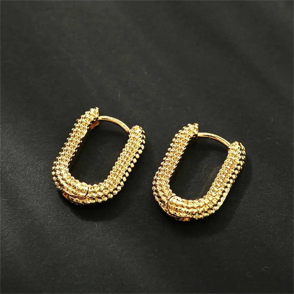 Simple French Square Alloy Earrings Gold Color Geometric Shape Drop Earring For Women Trendy Party Jewelry Gift Y251018