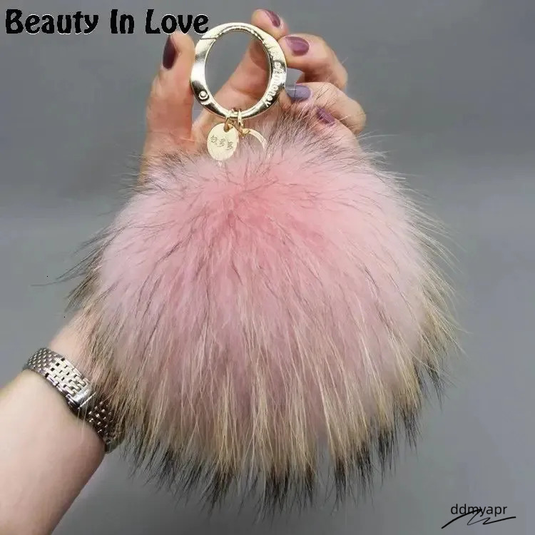 Animal Plush Keychain: 15Cm Soft Faux ddmyApr Fur Ball Pom Keychain With Metal Ring Pendant - Lightweight Accessory For Women