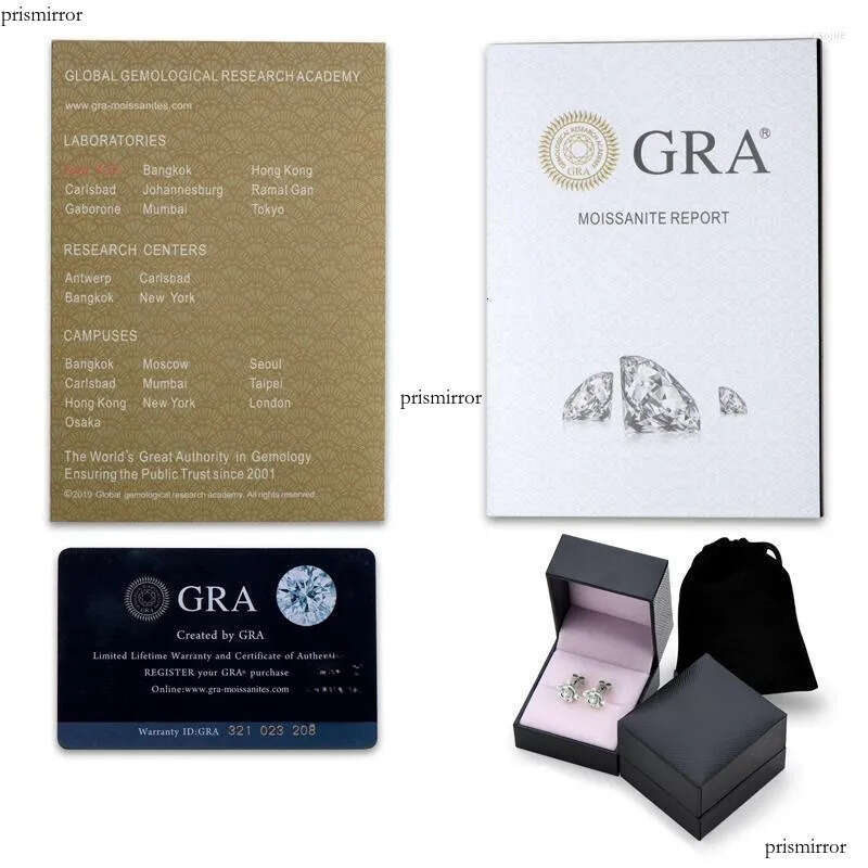 Stud Earrings Vintage Rose Flower Moissanite D Color 3mm Simple Dia Sterling Sier Fine Jewelry Gift For Women