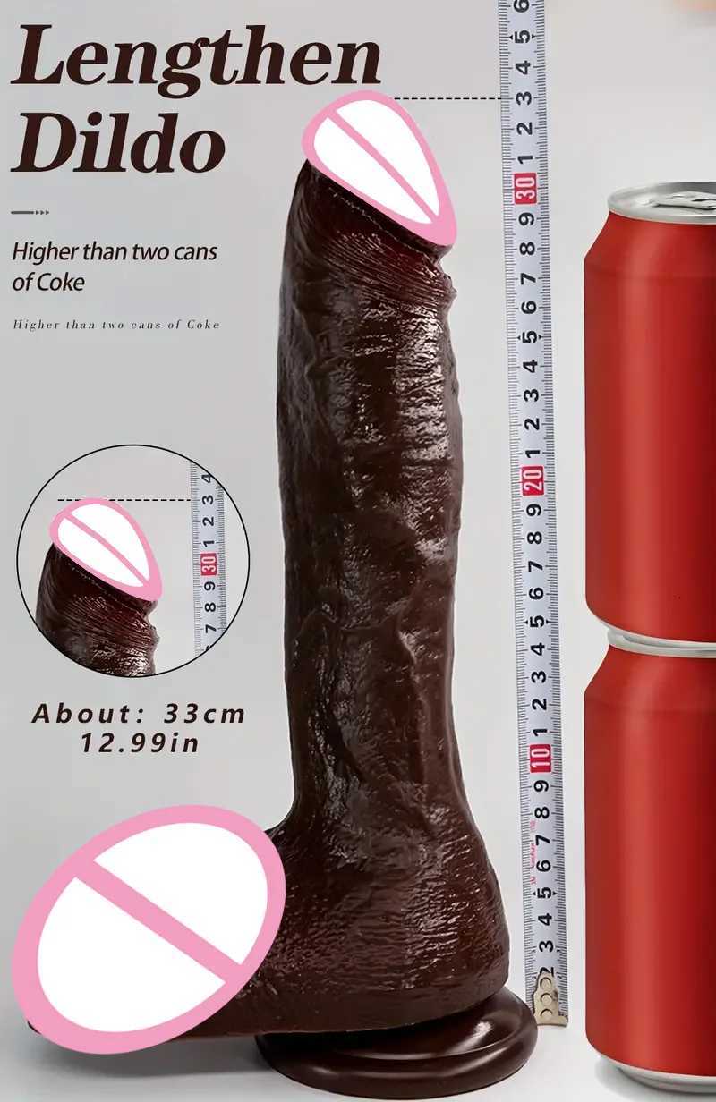 Super Long Skin Dildo Sex doll Realistic SexToy For Women Gay Masturbator Makeup Penetration Anal Strapon Dick Adults Sex ToyL251017