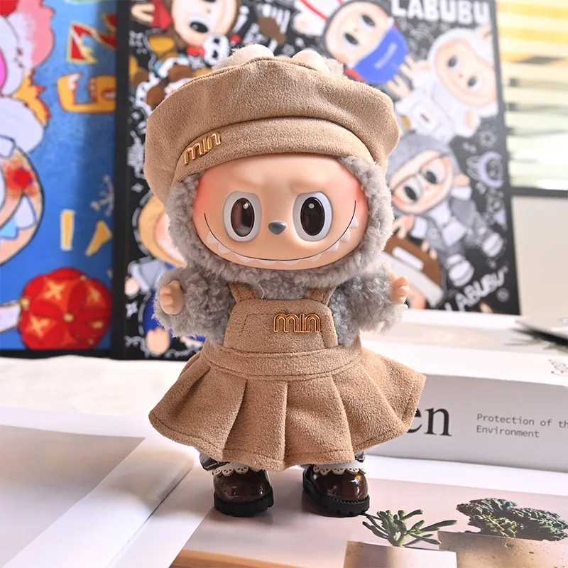 Korean Style 17cm Doll Clothes For Labubu Macaron Dress Outfit With Hoodie Skirt Figure Perfect Gift Spring Summer CollectionT251018