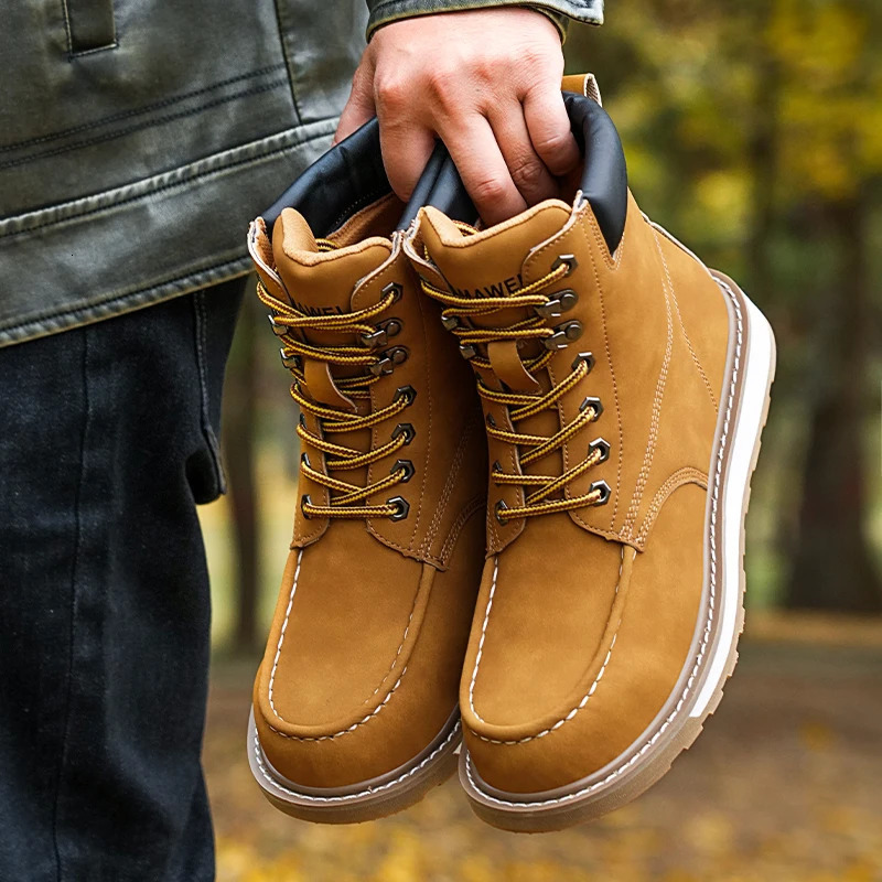 Mens Safety Shoes Anti Smashing Piercing Wear Resistant Work Boot Slip High Top Outdoor Factory Protective 251013