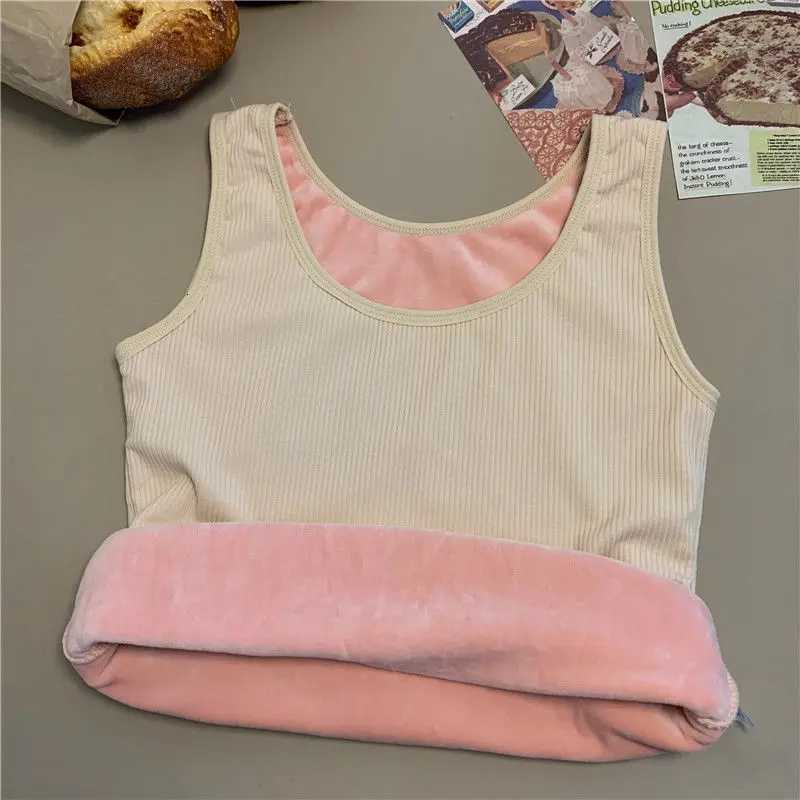 Woman Thermal Vest Thickened Soft Plush Inner Wear Solid Bottomed Undershirt Constant Temperature Heating Warm Slim Comfort Vest T251018
