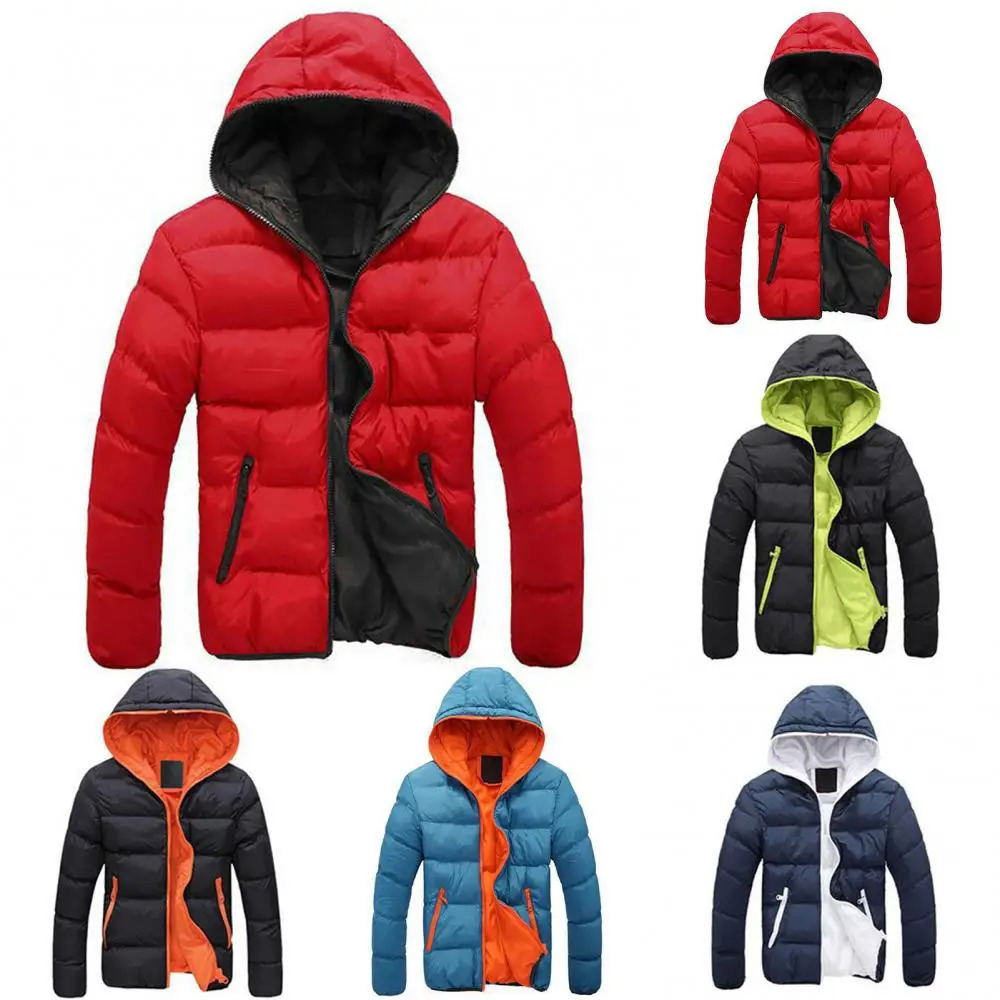 Winter Jacket Hooded Coat For Men Thick Warm Windproof Parka 251009