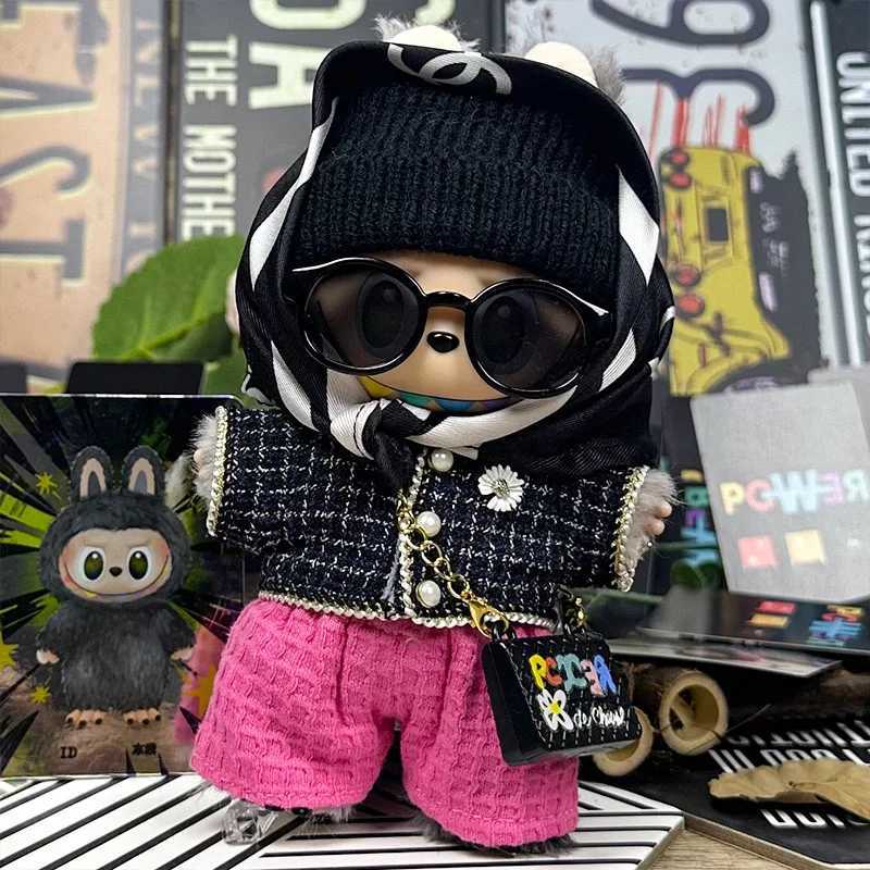 Mini Plush Doll Clothes for 1517cm Labubu VIV2V3 clothing accessories gd same airport outfit no dollT251018