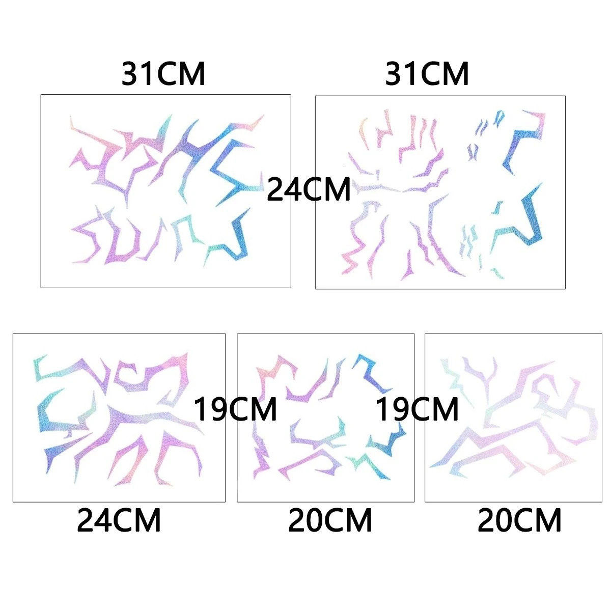 5pcsset Laser Kpop Demon Hunters Rumi Kang Temporary Tattoo Sticker Face And Body Tattoo Sticker For Halloween Party Gifts 251010