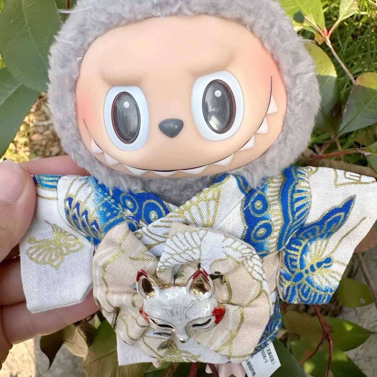 17cm Labubu Idol Doll Kimono Hoodie Outfit Japanese Style Clothing with DIY Accessories Cute Plush Doll Clothes Gift SetT251018