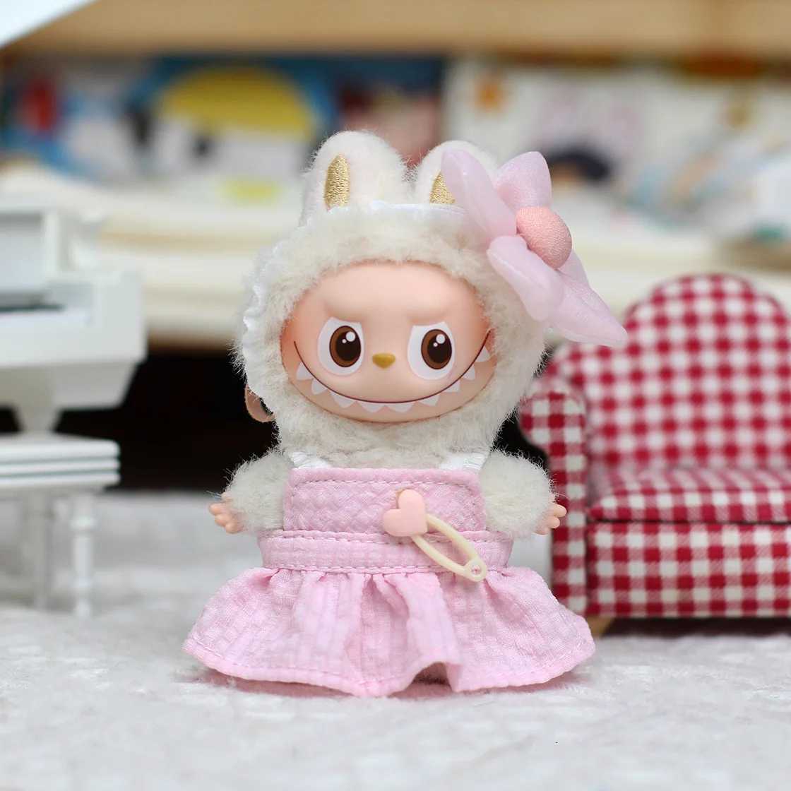 10cm Mini Labubu 40 Doll Clothes Dress Wedding Gown Swimsuit Bathrobe Suspender Pants Outfit for Mini LabubuT251018