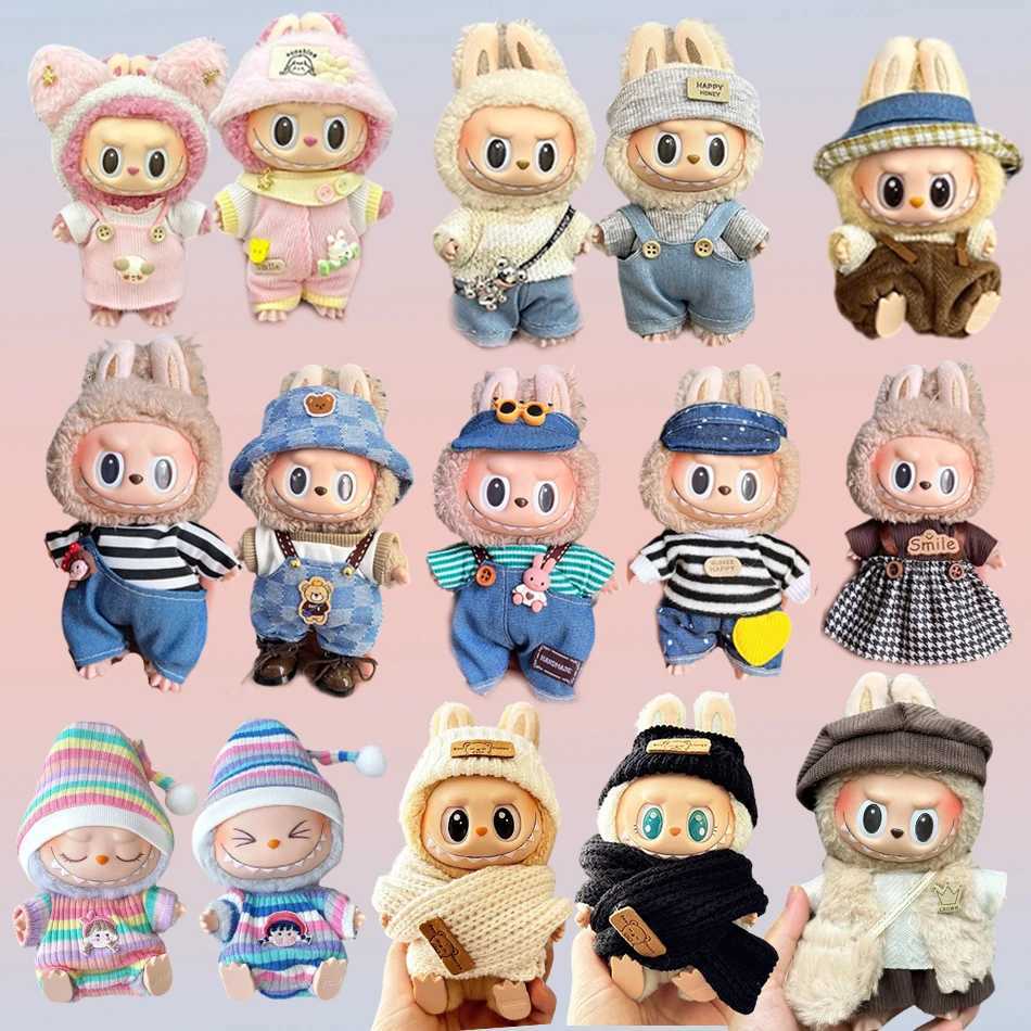 Labubu Clothes Fashion Overalls Labubu Idol V1 V2 Dolls Clothing Accessories 1517cm Plush Doll Universal Toy Gifts Hot In StockT251018