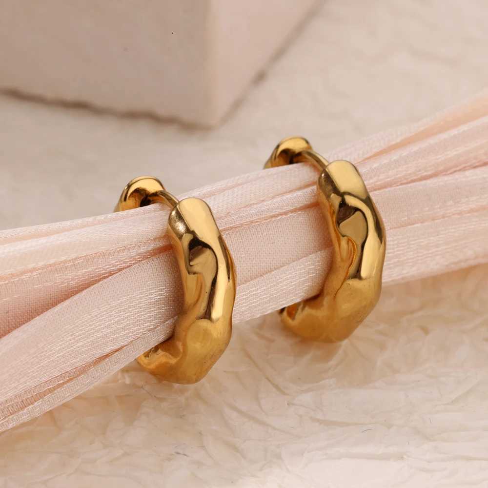 Stainless Steel Pendientes Earrings for Women Gold Color New In Geometric Small Hoop Earrings 2024 Trend Wedding Jewelry Gift Y251018