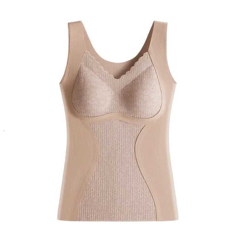 1pcs Woman Thermal Underwear Thermo Lingerie Winter Soft Warm Top Wear Thermo Vest Undershirt Intimate Lace with Bra Padded T251018