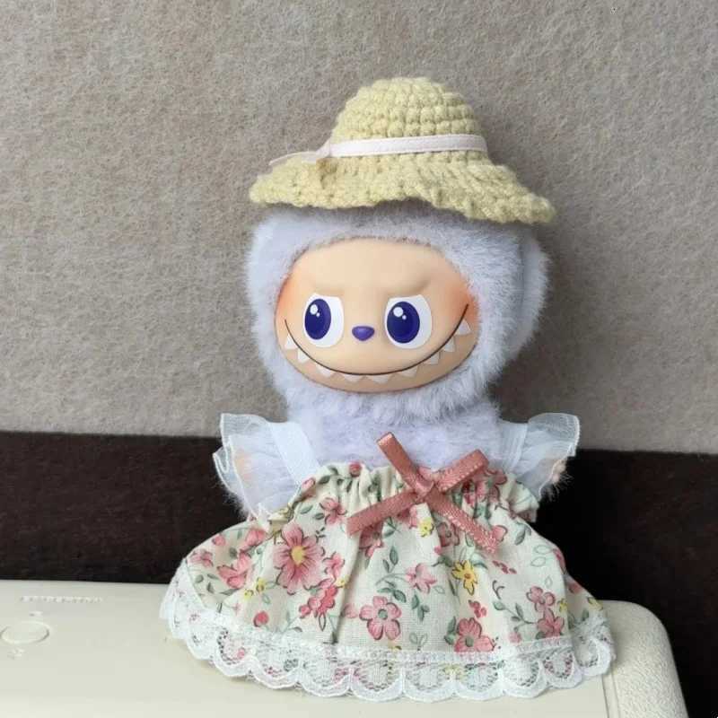 For Labubu 40 The Monsters Pin for Love Series Floral suspender skirt For Mini Labubu Clothing Floral Dress Doll AccessoriesT251018