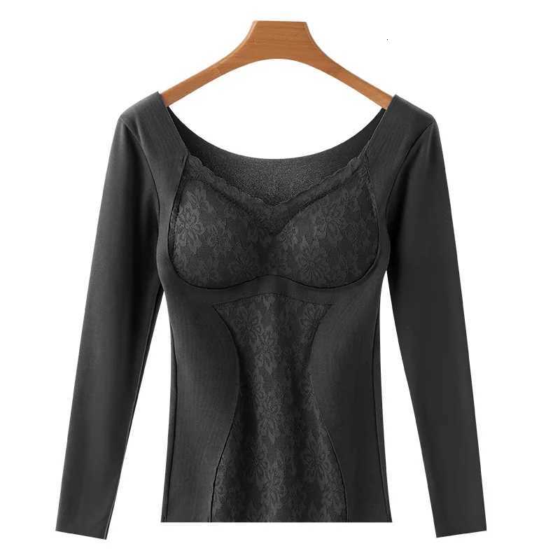 Autumn Winter New Womens Double sided Velvet Warm Underwear and Heaty Inner Layup Bottom Warmth Long Sleeves with No Trace T251018