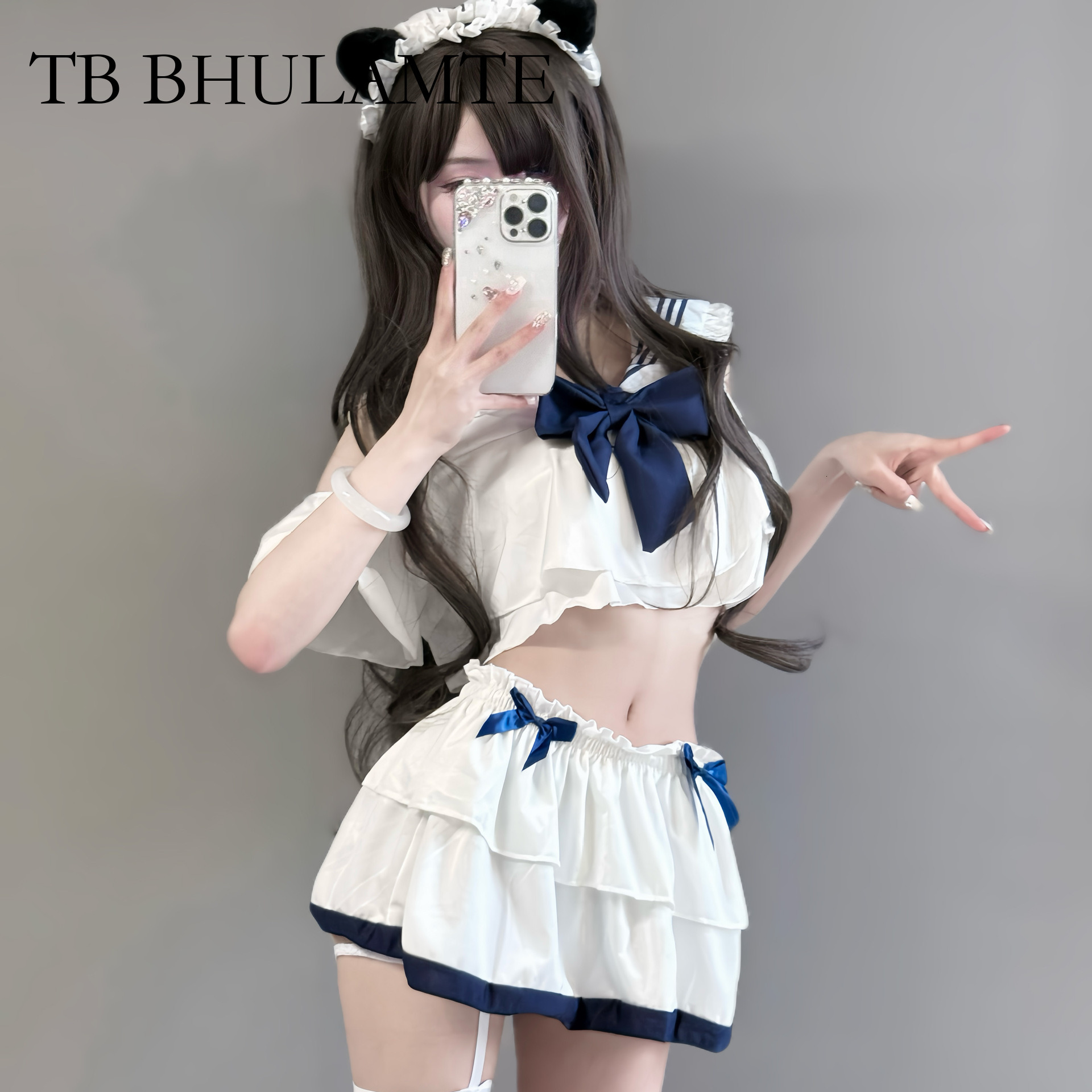 TB BHULAMTE Free Shipping New Designer Clothing Sexy Student Costume Anime Underwear Bed Quick Attack Sexy JK Uniform Sexy Bow Set