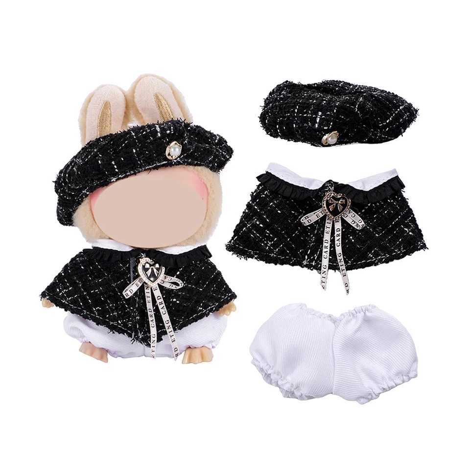 French Style Plush Doll Clothes For 1517cm Labubu Clothing Accessories Cute Dress Toy Diy Dress Up Outfit Designer Party GiftT251018