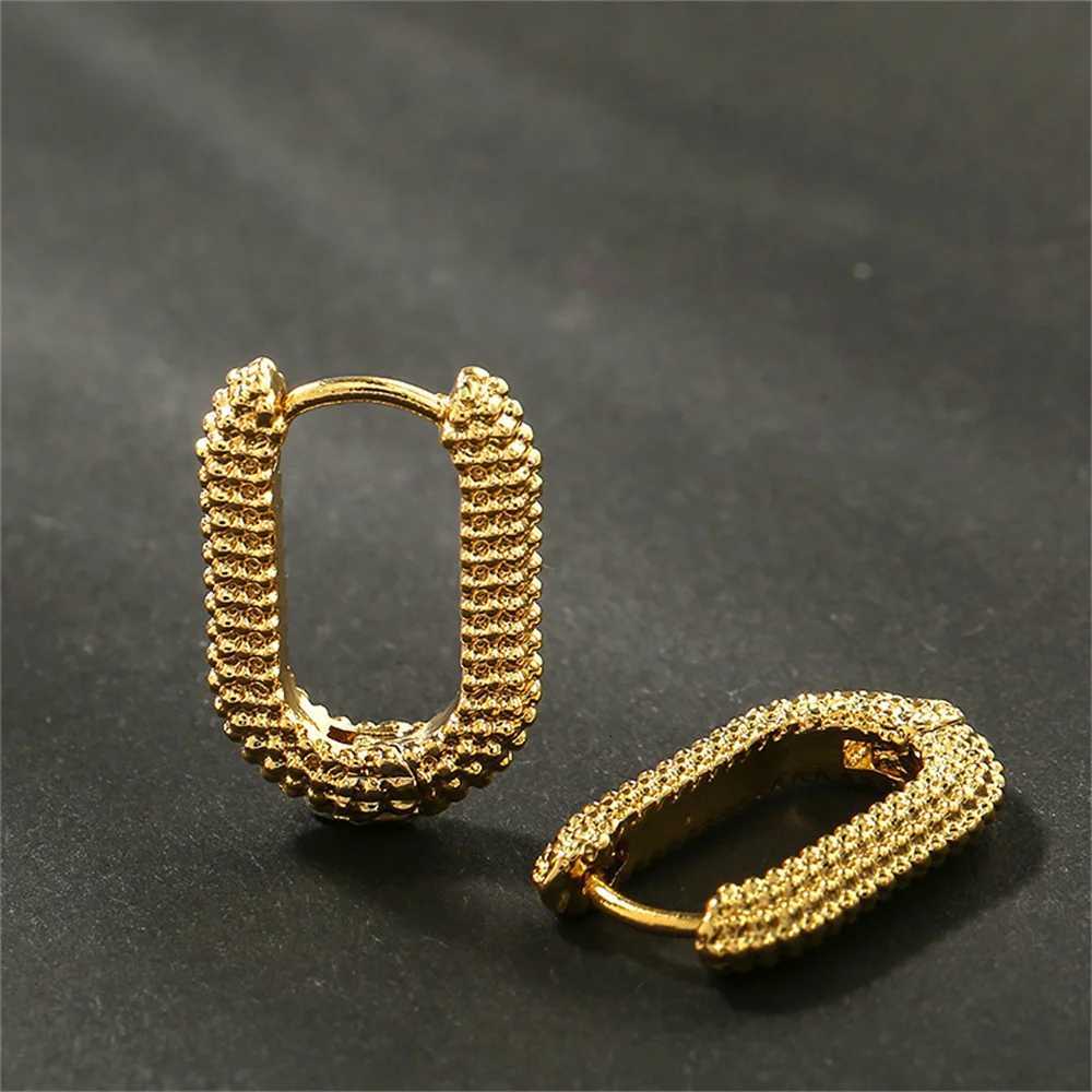Simple French Square Alloy Earrings Gold Color Geometric Shape Drop Earring For Women Trendy Party Jewelry Gift Y251018
