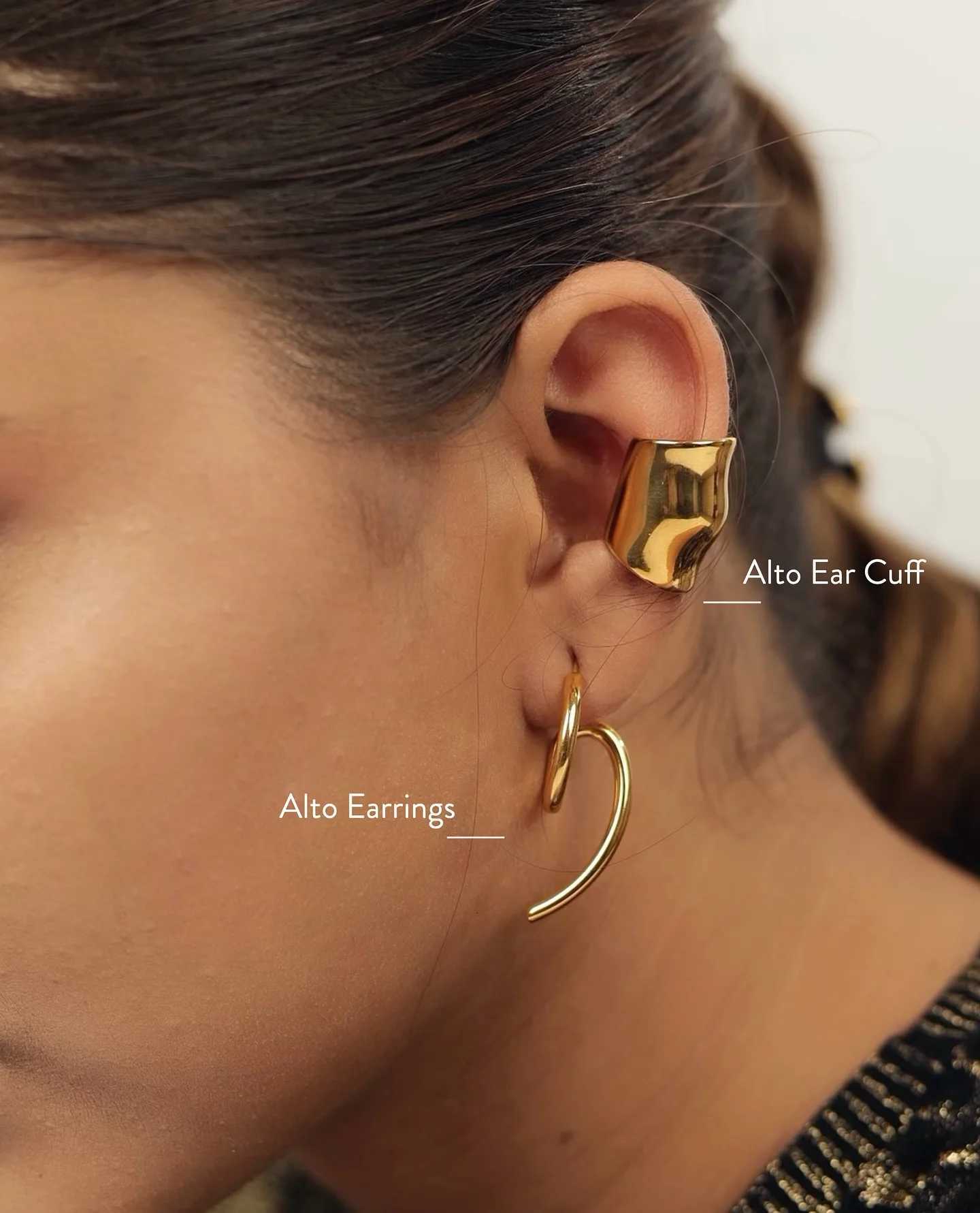 Uworld Stainless Steel Tome Triple Ear Cuff Non Pierced Clip on Earrings for Women Cartilage Metal Fashion Jewelry Y251018