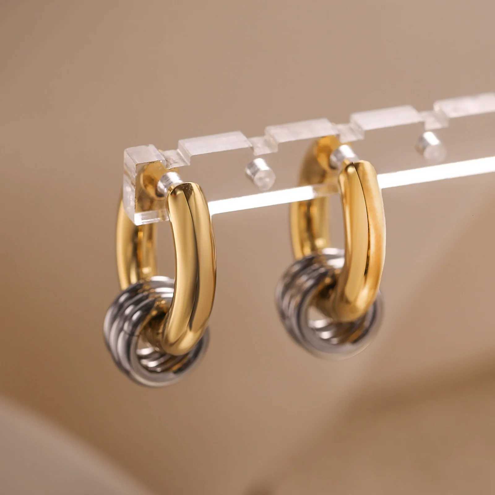 Elegant Hypoallergenic 316L Stainless Steel Golden Hoop Earrings for Women Classic Durable Jewelry Gift for Daily Wear or Party Y251018