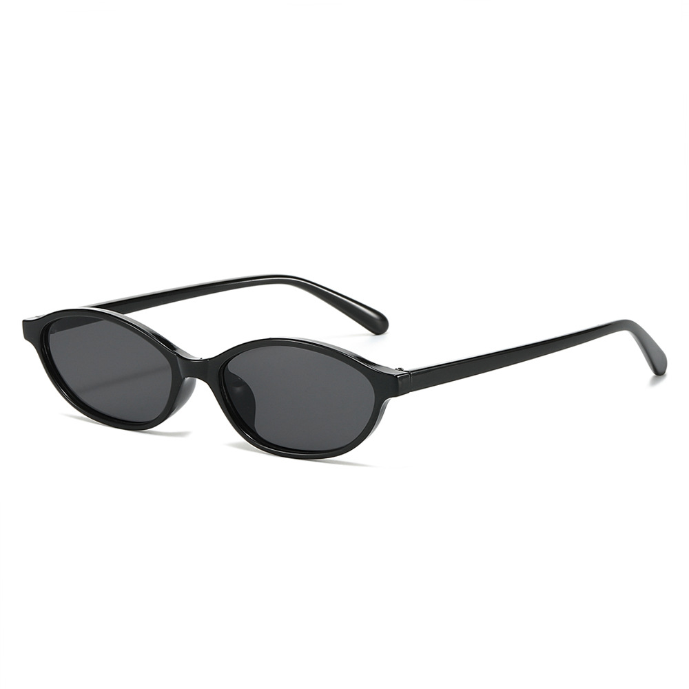 Small Frame Oval Sunglasses for Women Elegant European American Style Men's Fashionable Sunglasses Sun Protection Retro Cross Border Sunglasses