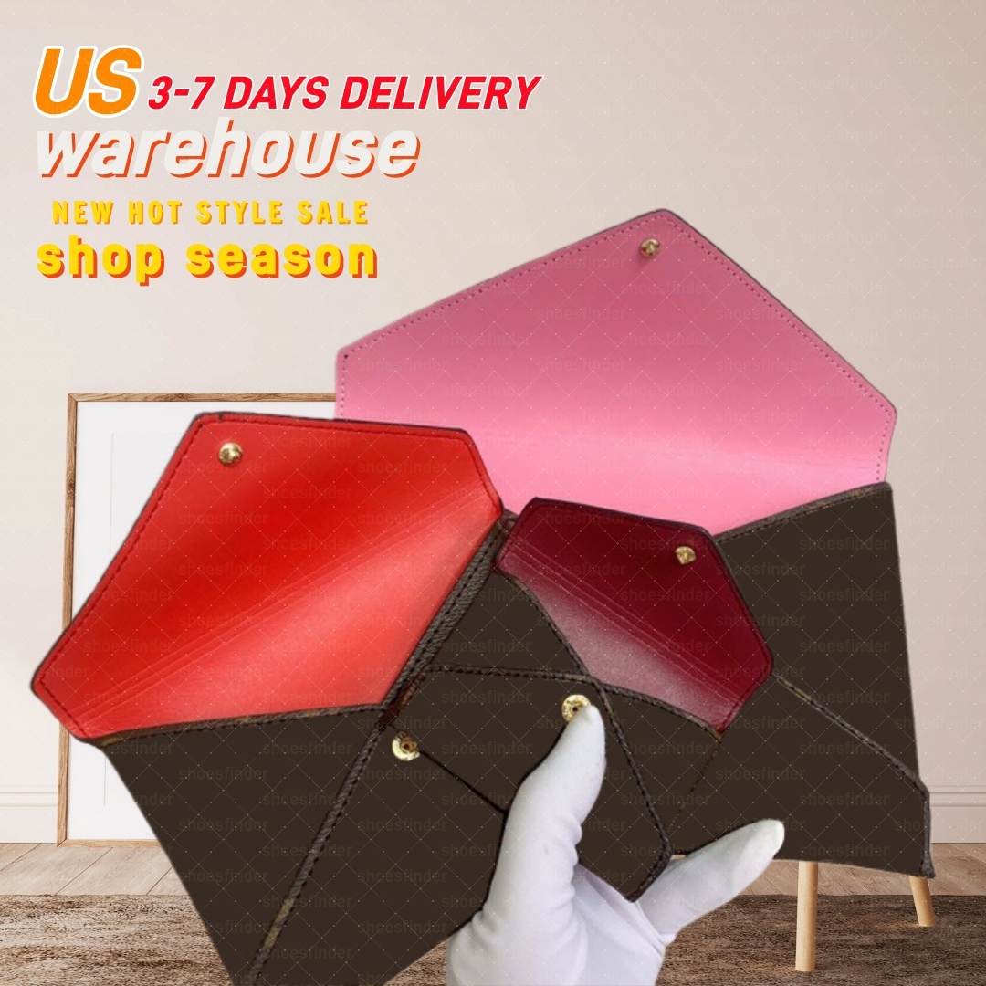 Womens Designer Clutch Bag Luxurys Pochette Kirigami Wallets Brown Flower Letter Big-size Card Holders High-quality Female Fashion Coin Purse 3 Pieces-in-1 Bags