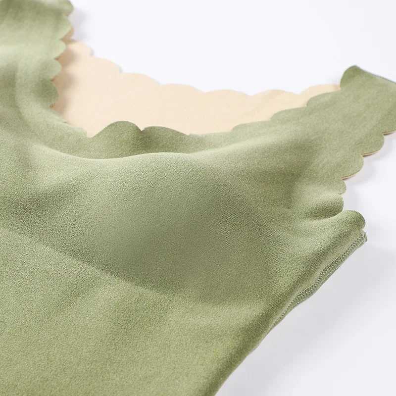 Women Thermal Underwear Bras Tops Female Sexy Inner Wear Ladies Warm Tank Top Removable Pad Deep V Winter Clothing Undershirt T251018