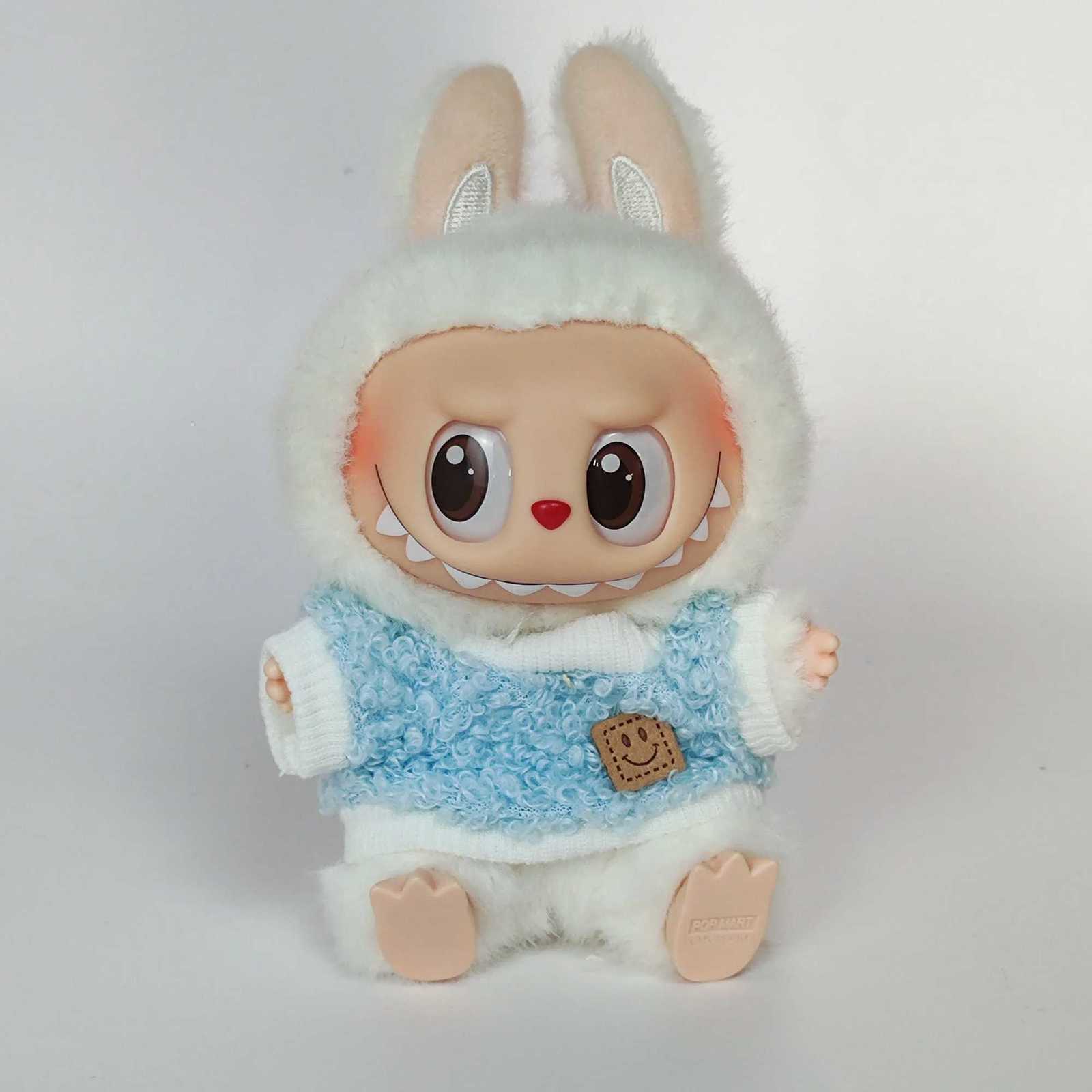 1517cm Labubu Vinyl Mystery Box Collection Complete Plush Hat Outfit Set with Hanging CharmT251018