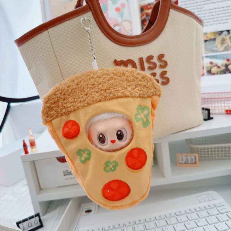 Labubu Clothes For 1517cm Doll Cute Tomato Pizza Hanging Ornament Protective Storage Bag Plush Cotton Idol Doll DIY AccessoriesT251018