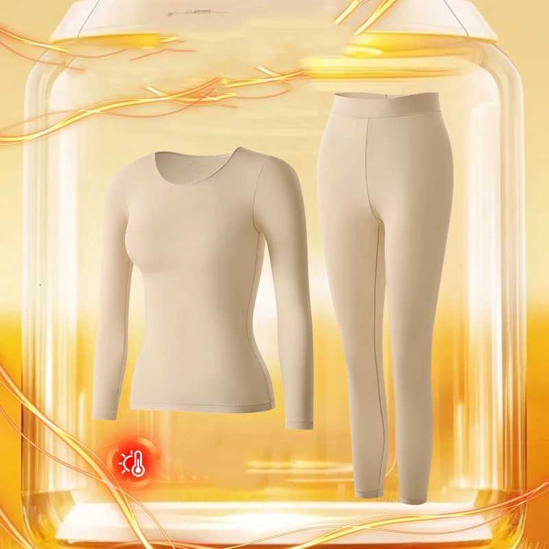 New Womens Thermal Underwear Set Woman 2 Pieces Seamless Long Highly Elastic Autumn Winter Thermal Set For Women Thermal Shirt T251018