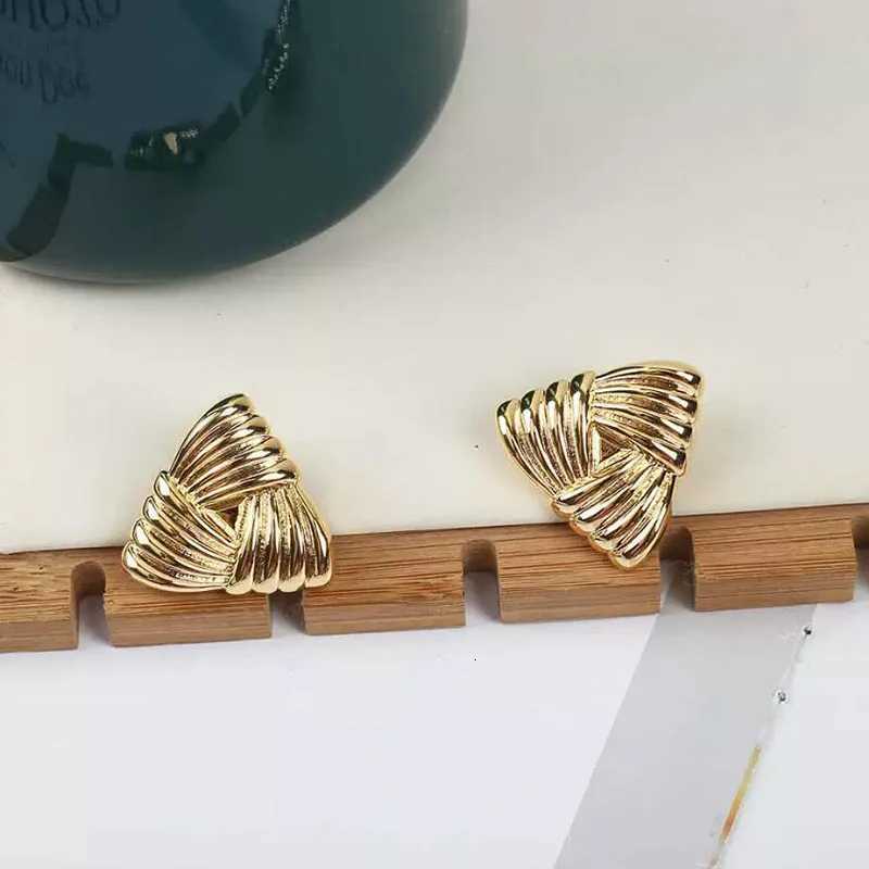 2024 Geometric Texture Triangle Metal Earrings Stainless Steel High Quality Waterproof Fashion Trendy Ladies Valentine Gift Y251018