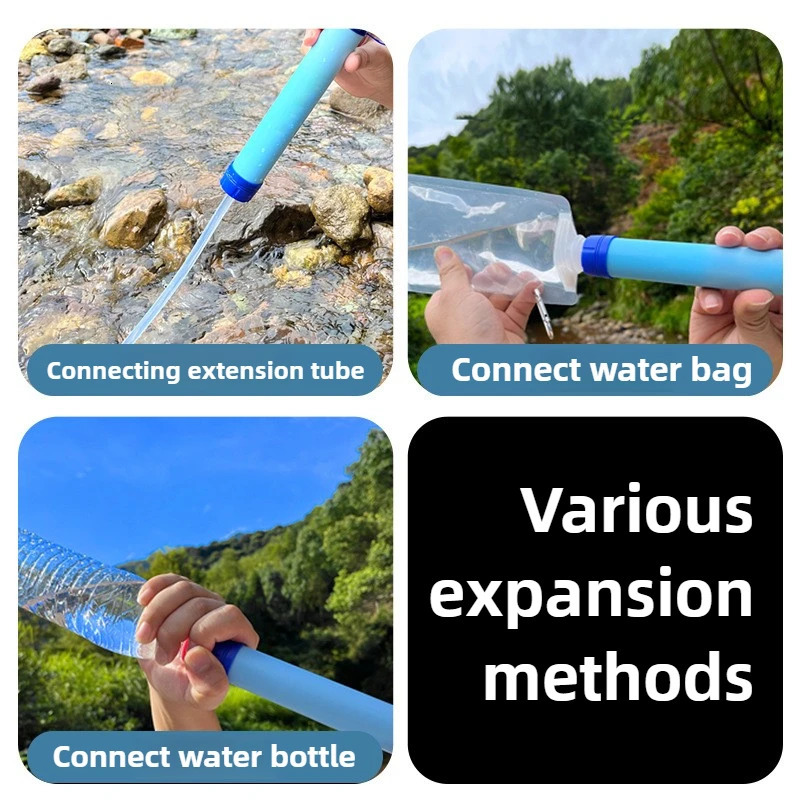 1500L Outdoor Personal Water Filter Portable Water Purifier Survival Straw UltraLight 001 Micron 4Stage Filter System 251018