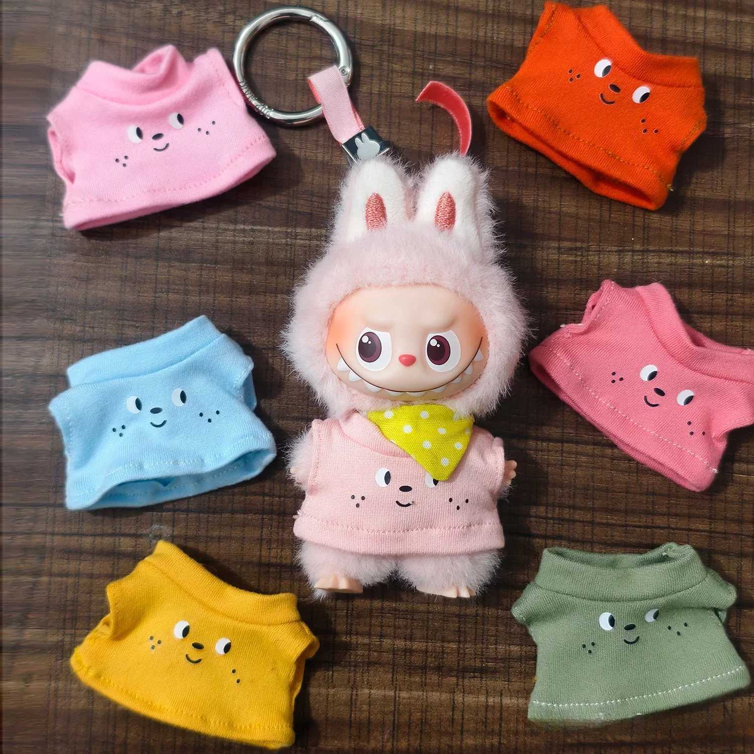 For 105cm Labubu 40 Mini Doll Baseball Outfit Set Bib Ball Hat Triangle Drool Cloth Sporty Cute Ropa Labubu Doll AccessoriesT251018