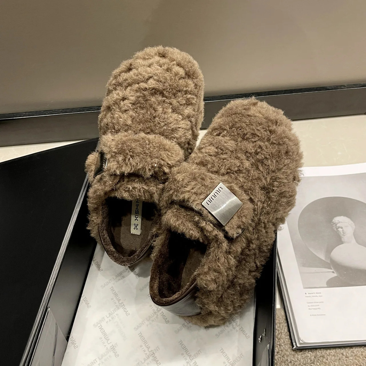 Winter Shoes Women Round Toe Slipon Female Footwear Loafers Fur Casual Sneaker Autumn Modis Slip on Dress Moccasin Fall 251013