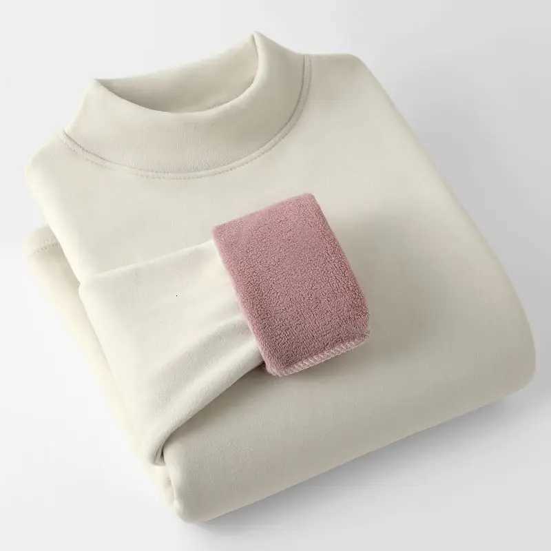 Thermal Wear for Women Long Sleeve Tops Thickened Plus Fleece Warmth Thermal Bottoming Tees Constant Heating Turtleneck Sweater T251018