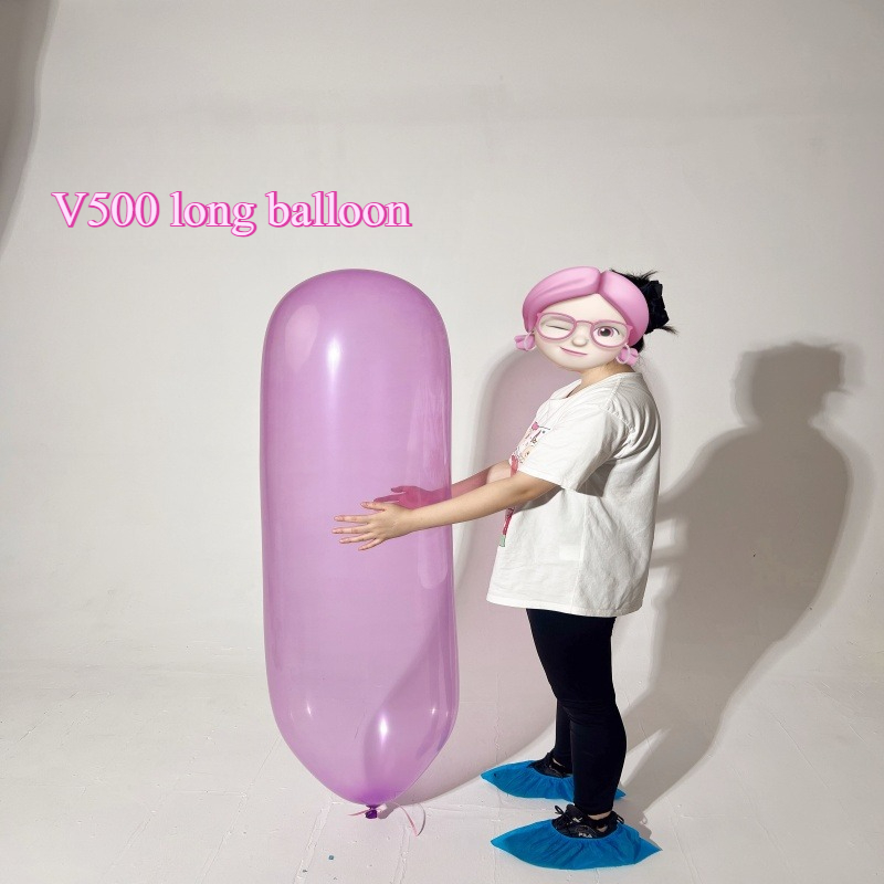 V500 long matte crystal balloon, manufacturer wholesale thickened toy woven animal woven decorative latex balloon