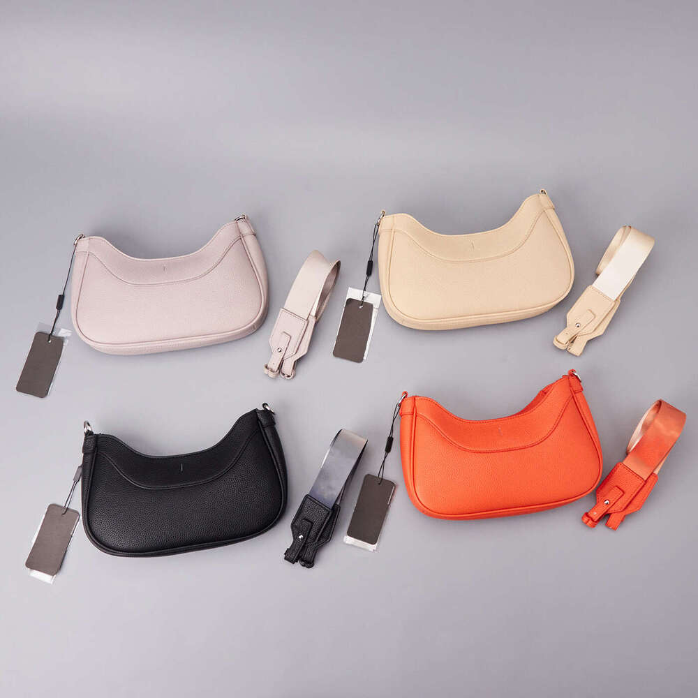 New Half Moon Shoulder Underarm Lychee Pattern Fashion Bag B5