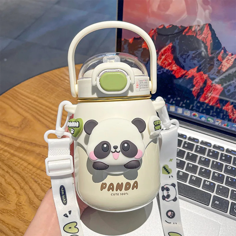 700ml Cute Panda Thermo Bottle Girl Children 316 Stainless Steel Insulated Water Bottle Student Thermos Cups Back To School Gift 251017 - view 7