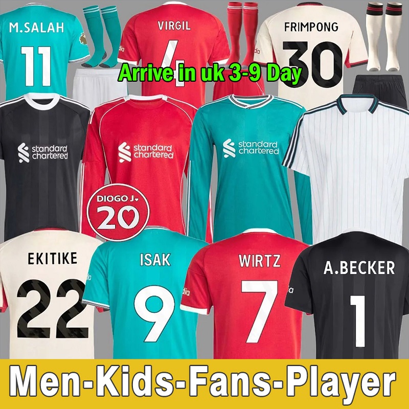 24 25 26 DIOGO J. WIRTZ EKITIKE MAC ALLISTER FRIMPONG soccer jerseys 2025 football shirt GAKPO JOTA DARWIN KERKEZ SZOBOSZLAI A.BECKER Fans Player men kids kit uniforms