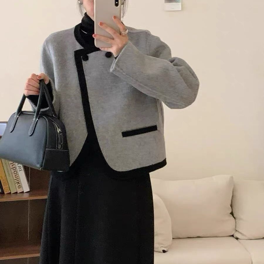 2025 Autumn/Winter New Top Unique and Super Beautiful Grey Designer Jacket Wool Jacket High fashion end Feeling Top Luxury Women's Fashion